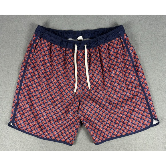 Fair Harbor Other - Fair Harbor Shorts Mens 2XL Red‎ The Anchor Geometric Abstract Compression Lined